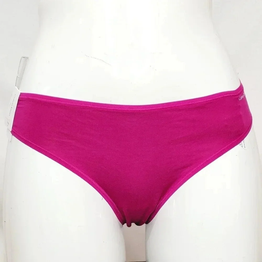 MEDIUM Calvin Klein QD3643 Cotton Form‎ Thong Raspberry Pink NWT